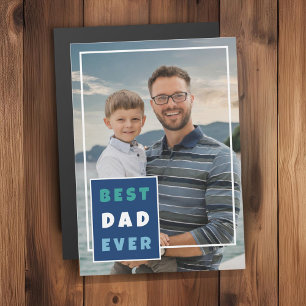 Carte Fête des Pères Meilleur Papa Actuel Photo En