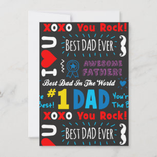 Carte Fête des pères Meilleur papa dit