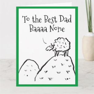 Carte Fête des pères Meilleur papa Drôle Mouton Dit un j