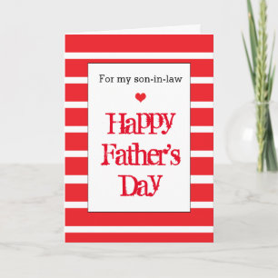 Carte Fête des pères moderne Red Happy