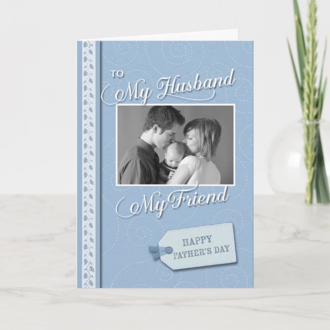 Carte Fête des pères, Mon mari Mon ami photo personnalis (Devant)