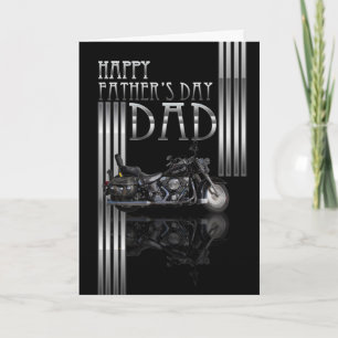 Carte Fête des pères Papa Avec Moto