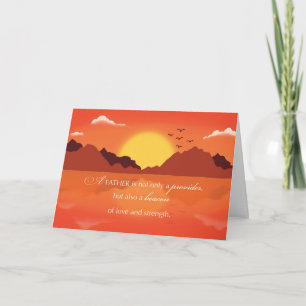 Carte Fête des pères Papa Inspirational Sunrise Paysage