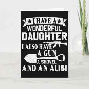 Carte Fête des Pères Pelle à Fusil Alibi J'ai une Mervei