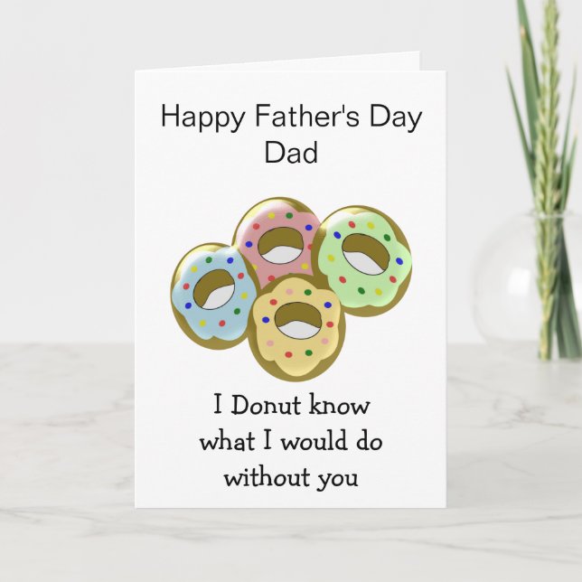Carte Fête des pères personnalisée Donuts (Devant)