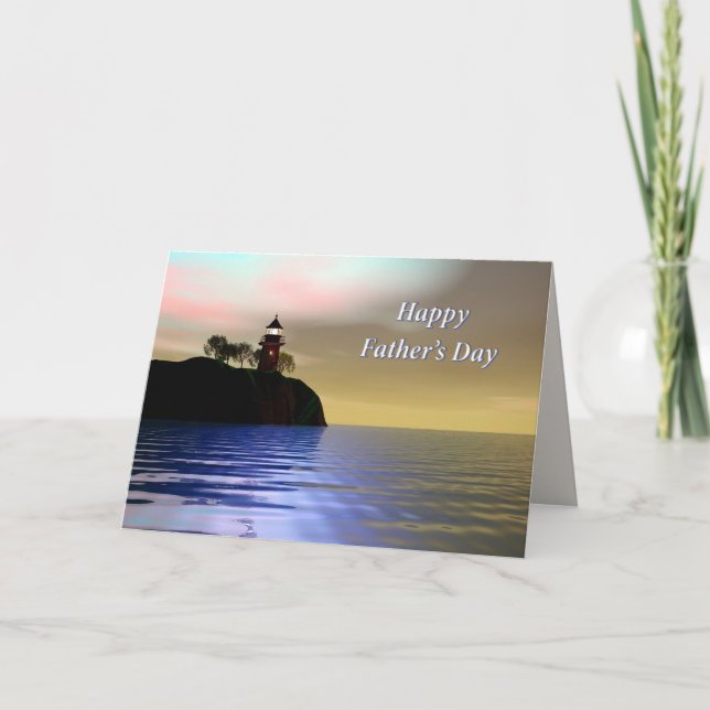 Carte Fête des pères phare pittoresque (Devant)