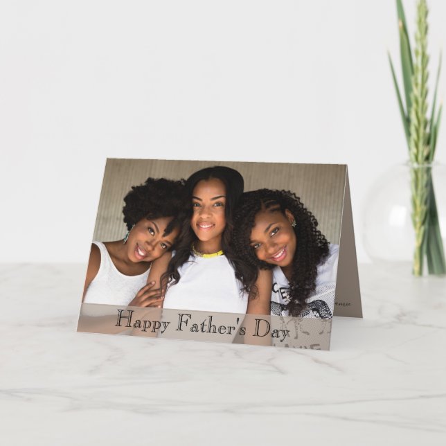 Carte Fête des pères photo familiale (Devant)