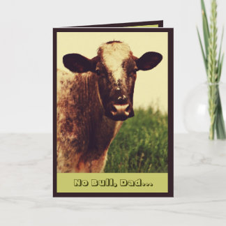 Carte Fête des pères photo taureau humoristique