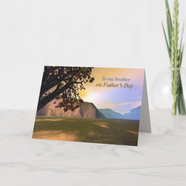 Carte Fête des pères pittoresque pour Brother (Devant)