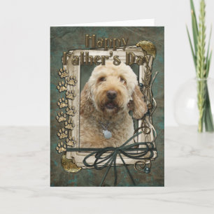 Carte Fête des pères - Poches de pierre - GoldenDoodle