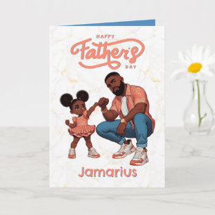Carte Fête des Pères : Poing contre poing entre papa noi