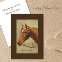Fête des pères Portrait de Cheval de Châtaignes