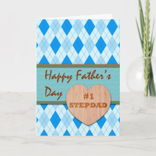 Carte fête des pères pour #1 Stepdad, Jacquard Design