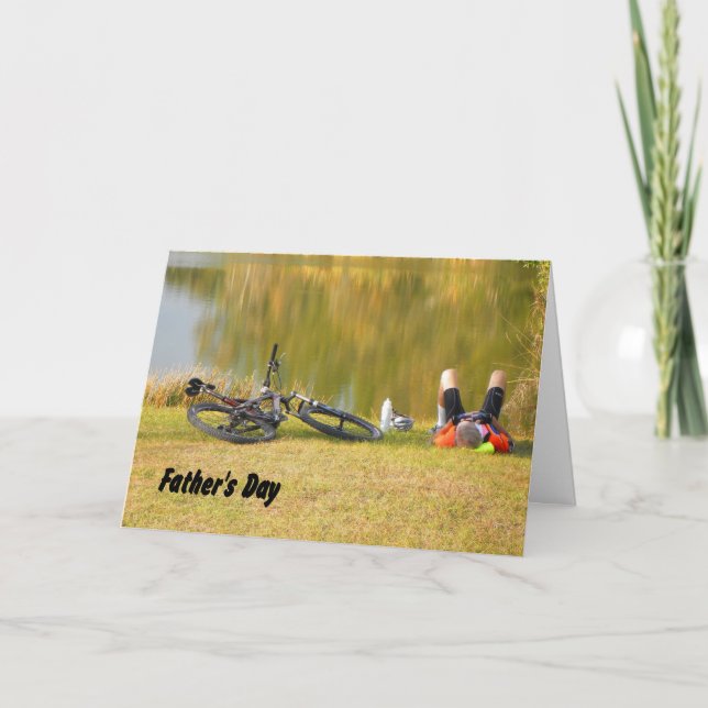 Carte Fête des pères pour cycliste (Devant)