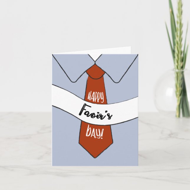 Carte fête des pères pour Faoir (Devant)