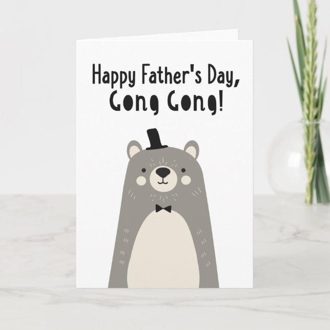 Carte fête des pères pour Gong Gong (Devant)