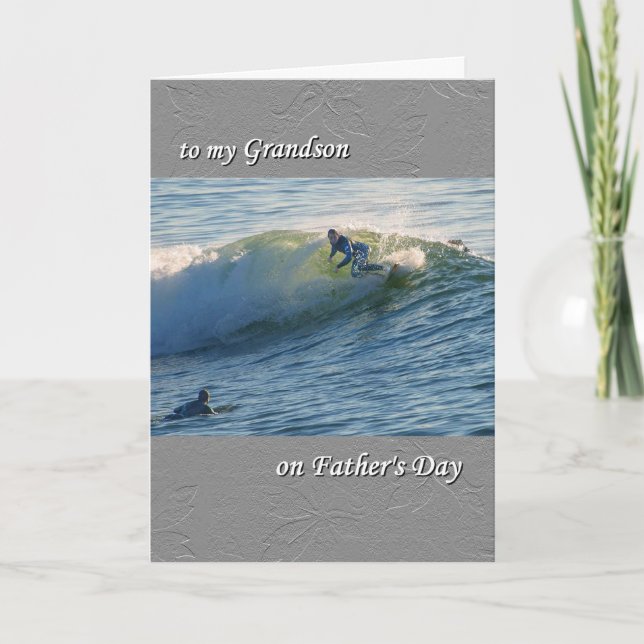 Carte Fête des pères pour Grandson - Surf (Devant)