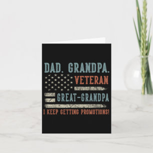 Carte Fête des pères pour hommes Papa Grand-père Vétéran