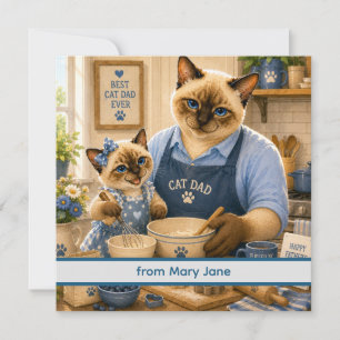Carte Fête des Pères pour les amateurs de chats papa