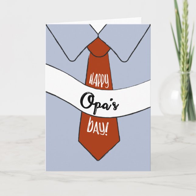 Carte fête des pères pour Opa (Devant)