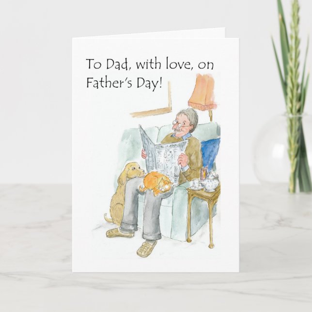 Carte fête des pères pour papa (Devant)
