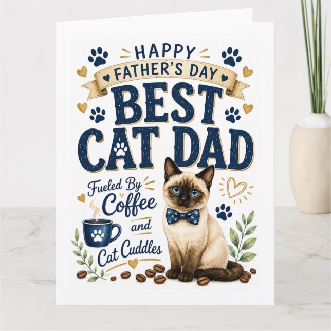 Carte Fête des Pères pour papa chat (Devant)