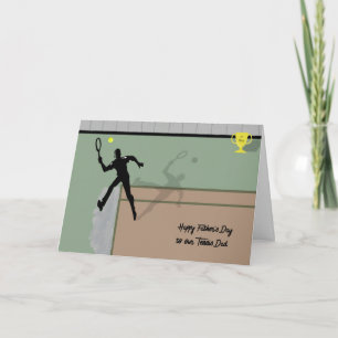 Carte fête des pères pour papa de tennis