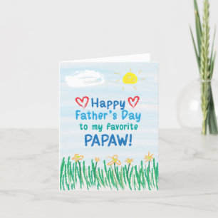 Carte fête des pères pour Papaw