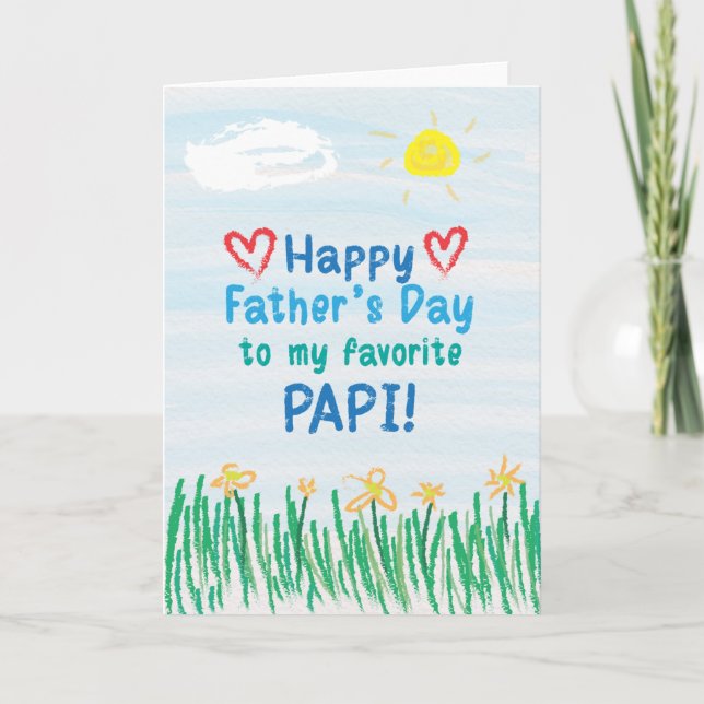 Carte fête des pères pour Papi (Devant)