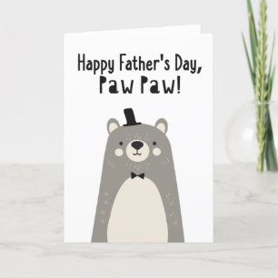Carte fête des pères pour Paw Paw Paw