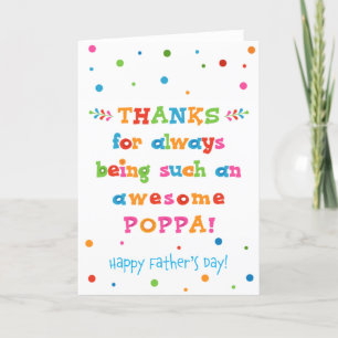 Carte fête des pères pour Poppa