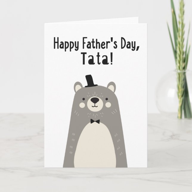 Carte fête des pères pour Tata (Devant)