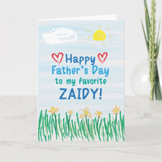 Carte fête des pères pour Zaidy (Devant)