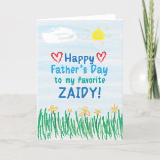 Carte fête des pères pour Zaidy
