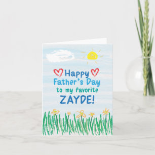 Carte fête des pères pour Zayde