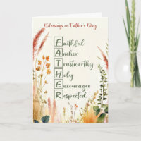 Fête des pères religieuse Mots Acrostiques Fleur s