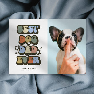 Carte Fête des pères Retro Best Dog Papa