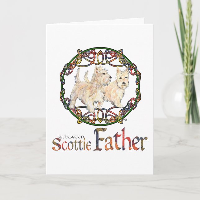 Carte Fête des Pères Scottish Terrier (Devant)