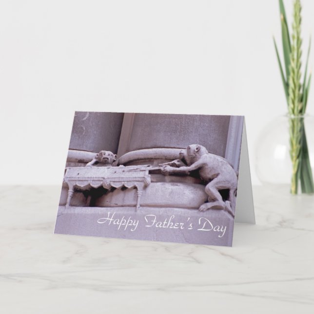 Carte fête des pères singes (Devant)