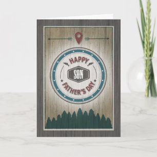 Carte Fête des pères Son, Rustic Wilderness Graphics