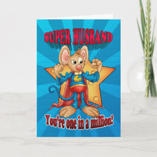 Carte fête des pères - Souris Super Mari - Un Dans