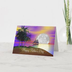 Carte Fête des pères Sunset Sail (cadre photo)