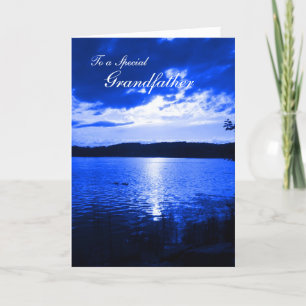 Carte Fête des pères Sunset Sky Blue - Pour Grand-Père
