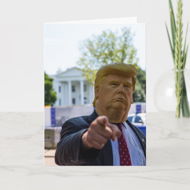 CARTE FÊTE DES PÈRES TRUMP MASK FUNNY CARD POUR PÈRE (Devant)