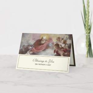 Carte Fête des pères vintage catholique
