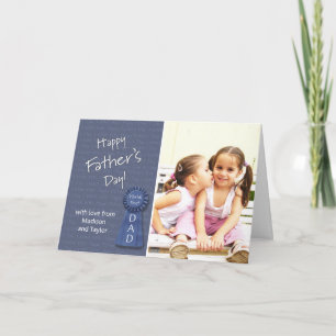 Carte Fête des pères World's Best Papa personnalisé phot