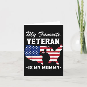 Carte Fête des vétérans Maman Mon vétéran préféré est ma