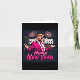 Carte Fête drôle du Nouvel An de Trump 2025 Trump Nouvel