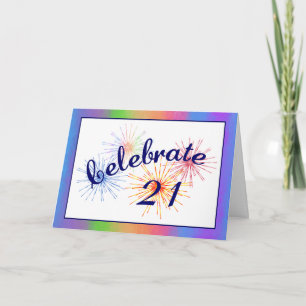 Carte Fête du 21e anniversaire