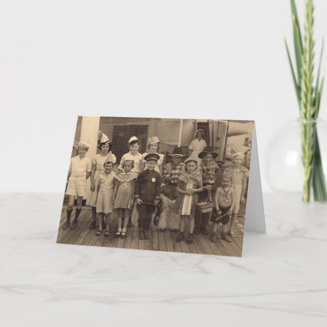 Carte Fête du costume de bateau pour enfants 1935 (Devant)